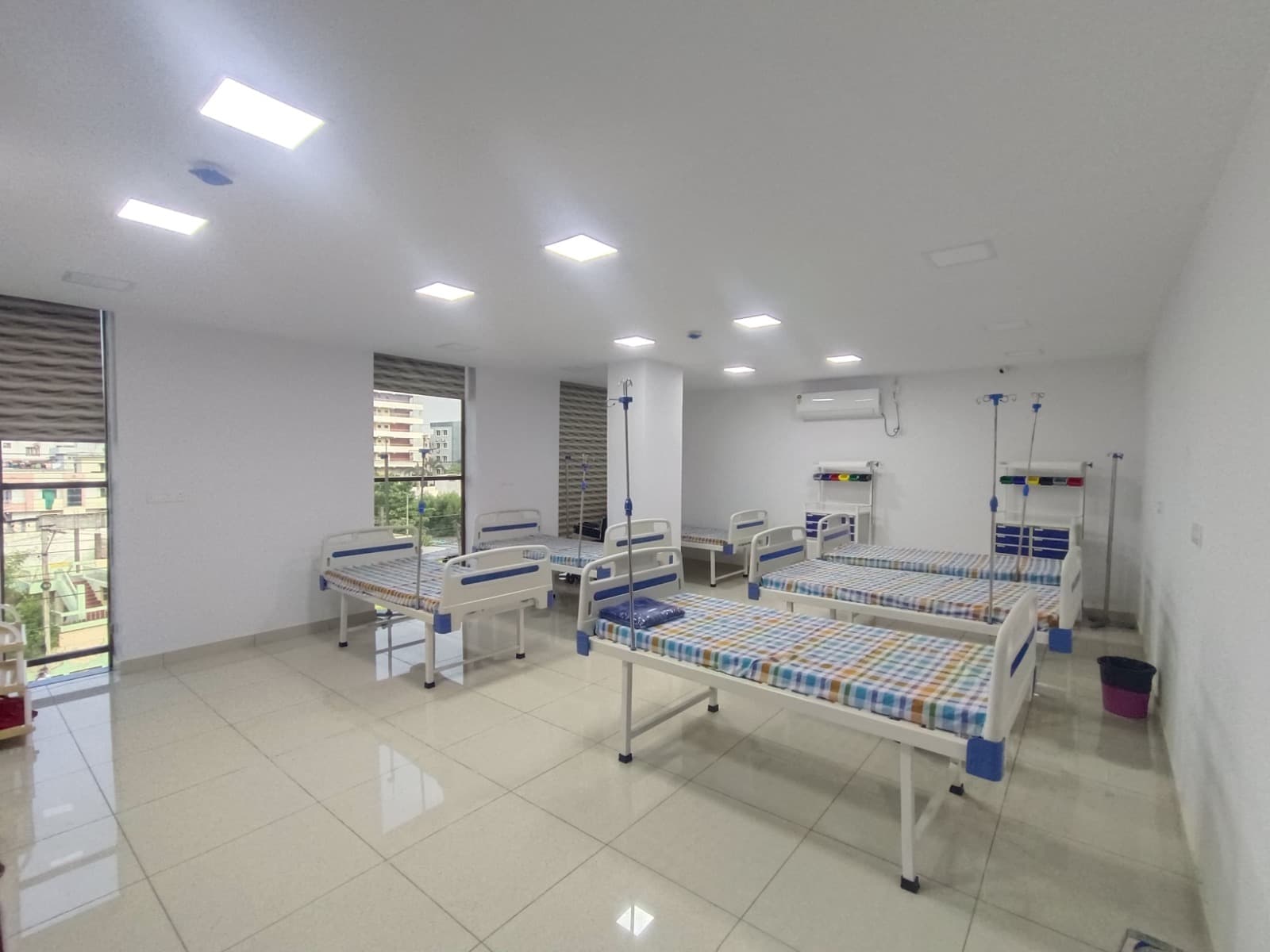 Hospital corridor at Safe Vision Super Speciality Eye Hospital