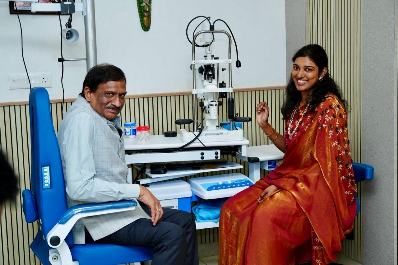 Sri Shesha Sai Garu, former High Court Chief Justice, at Safe Vision Super Speciality Eye Hospital