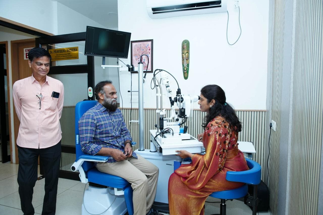 Sri Vangaveeti Radhakrishna Garu at Safe Vision Super Speciality Eye Hospital
